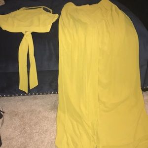 2 piece yellow set